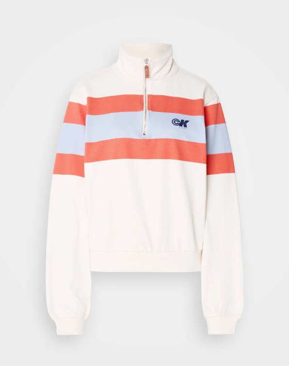 Rugby Jersey 1/4 Zip Stripe Top