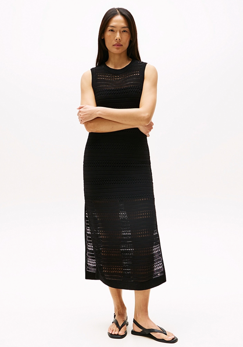 CROCHET C-NK SL MIDI SWT DRESS