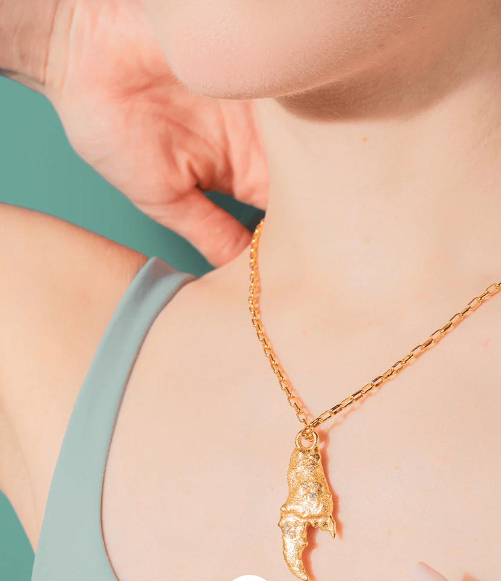 SHELLWALKER AMULET NECKLACE GILDED