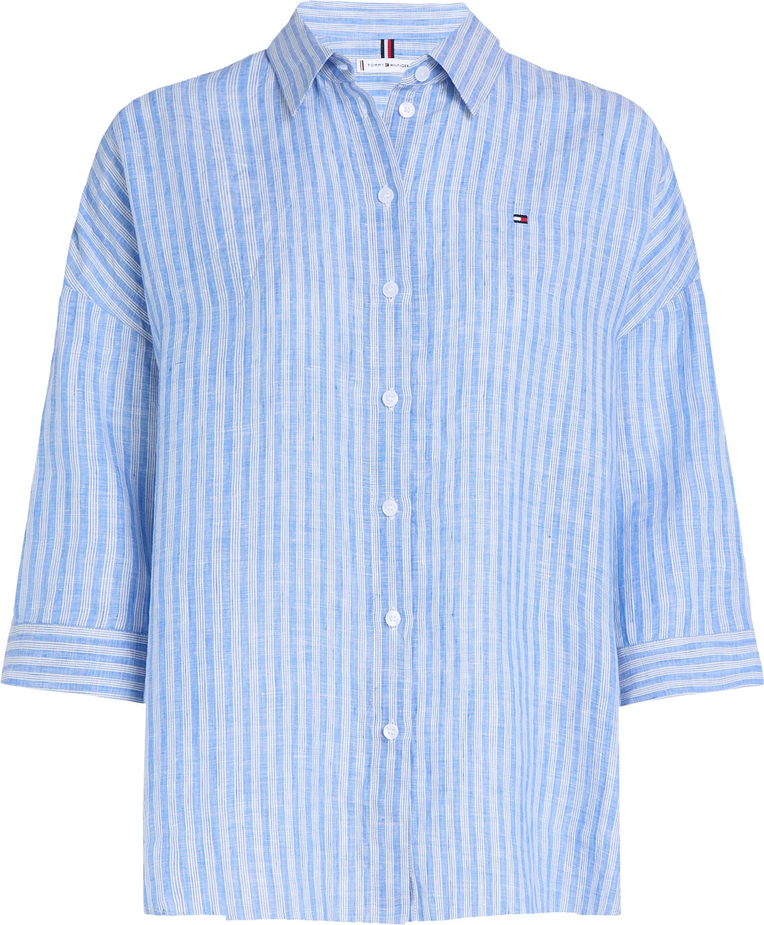 SS LINEN LOOSE 3/4 SLEEVE SHIRT