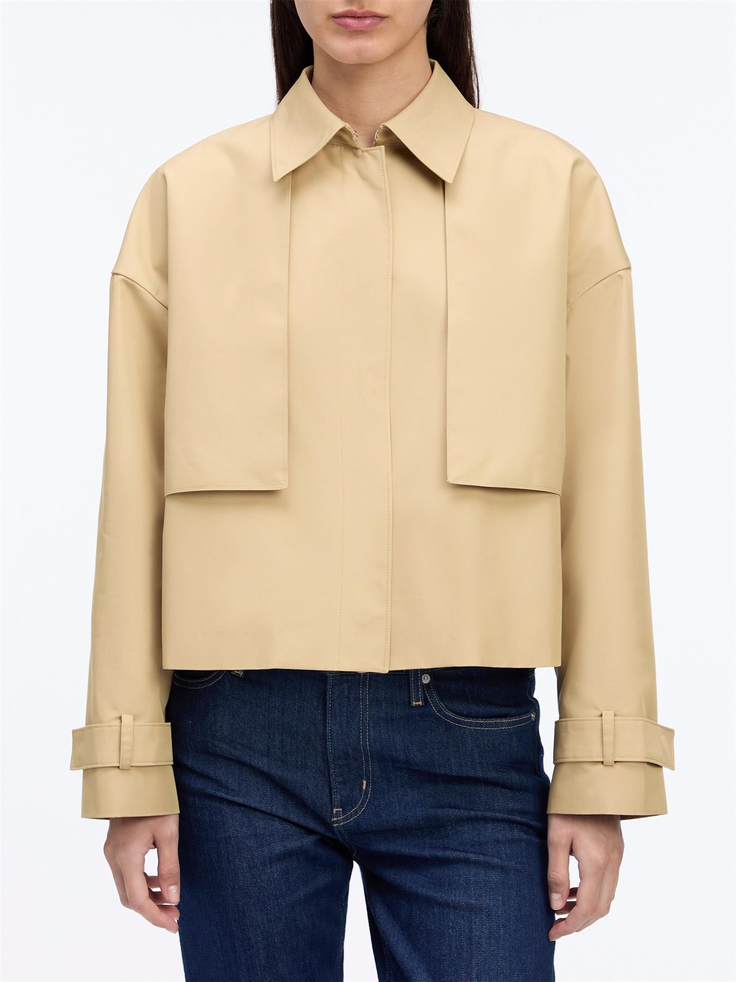 COTTON TWILL TRENCH JACKET