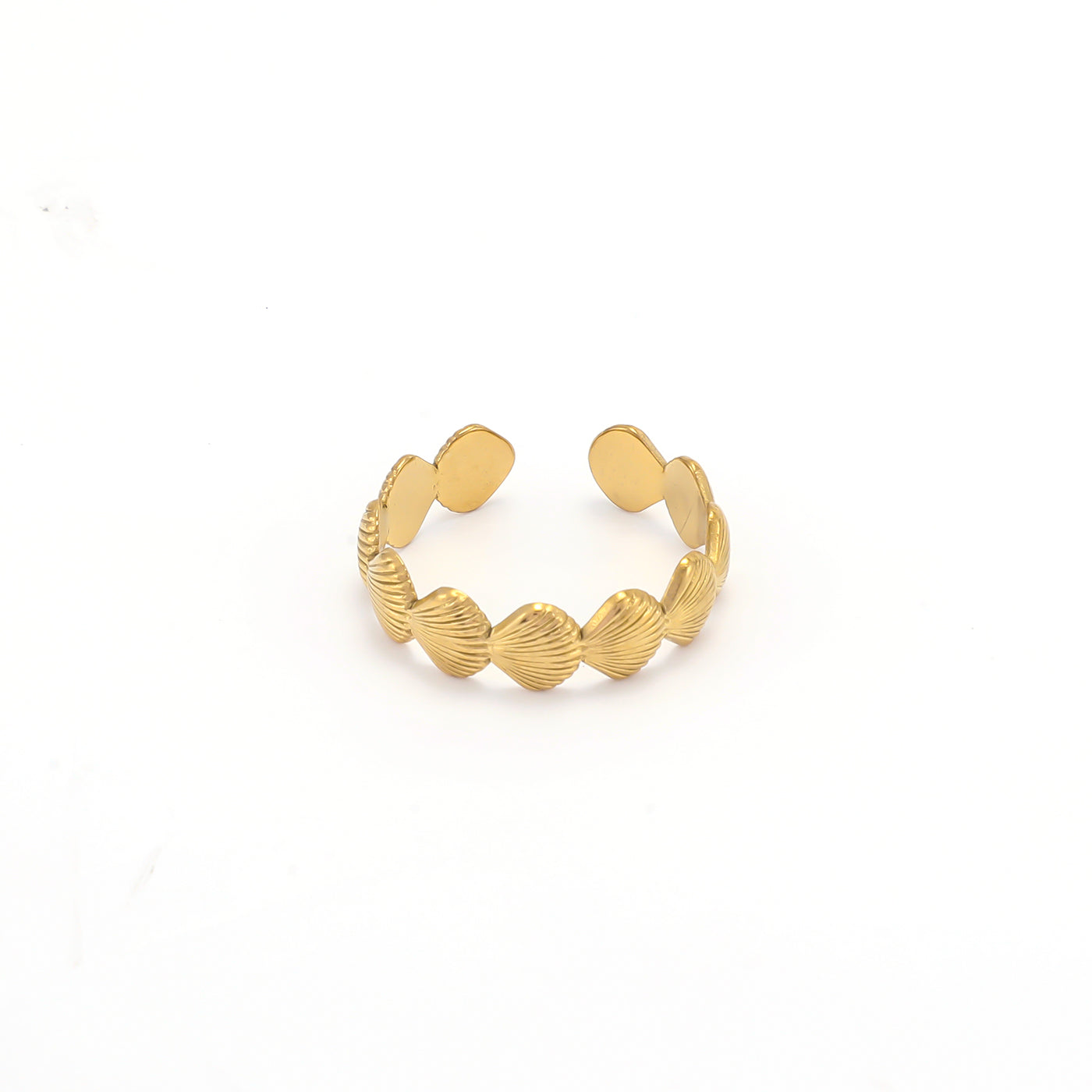Ane - Seashell Adjustable Ring - Gold