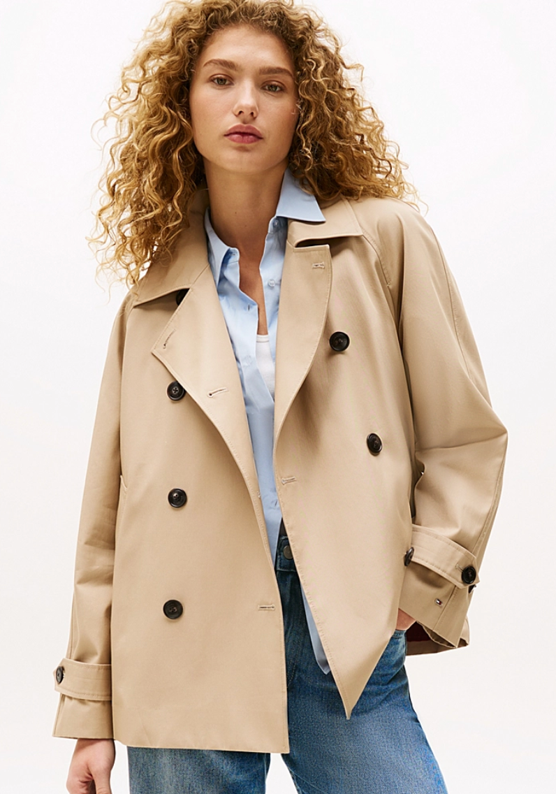 COTTON REG SHORT TRENCH COAT