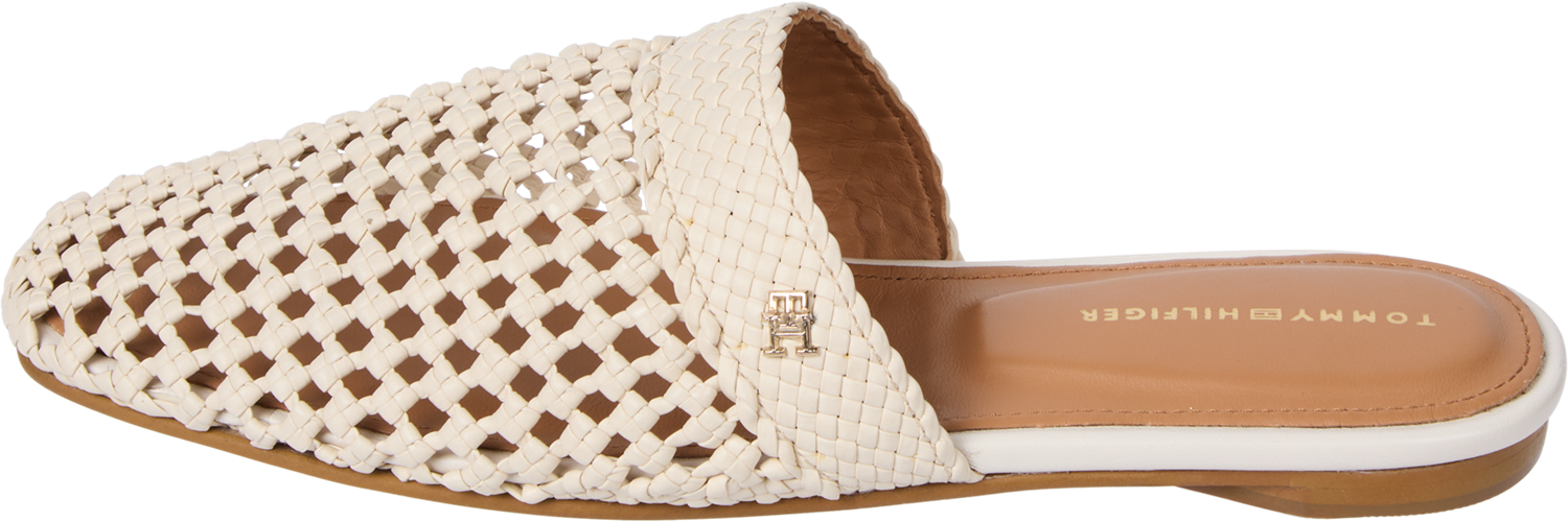 CROCHET LEATHER MULE