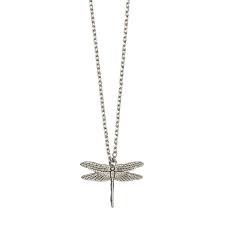 Dragonfly Necklace Silver