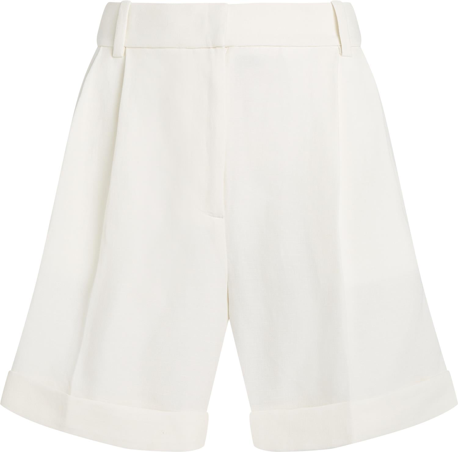 LINEN MIX PLEATED SHORT