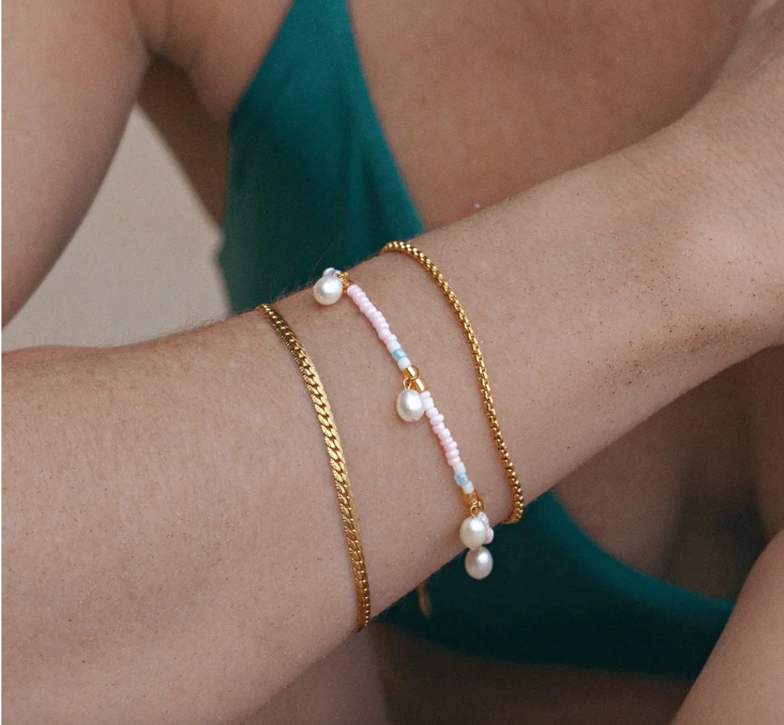 Fanny - Pearl and Colorful Bead Summer Bracelet