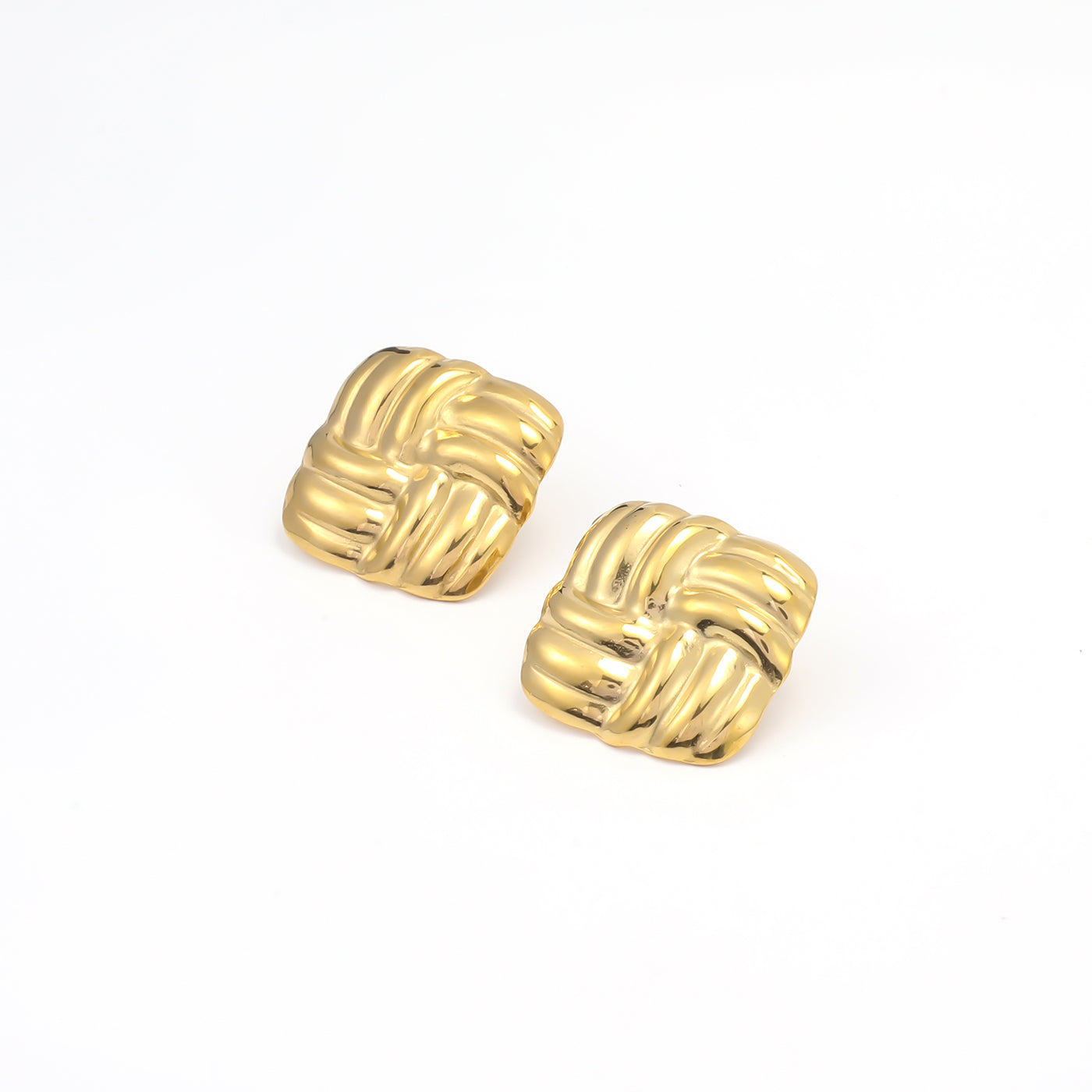 Hilde - Knot Stud Earrings - Gold