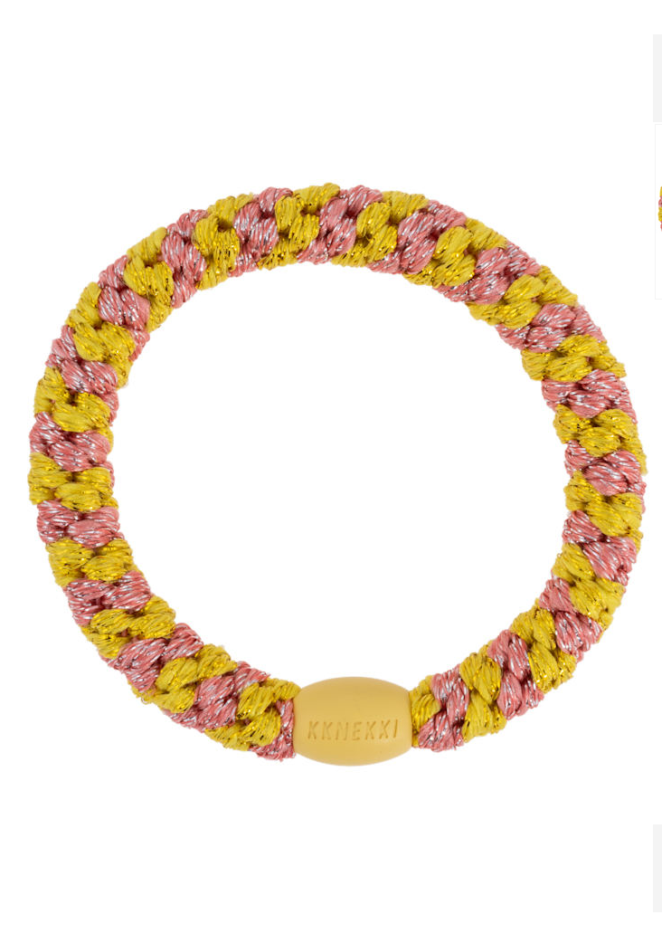 Coral glitter stripe