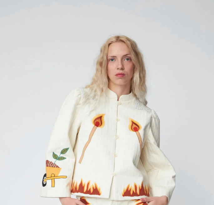 Patchwork Elements Cotton Jacket