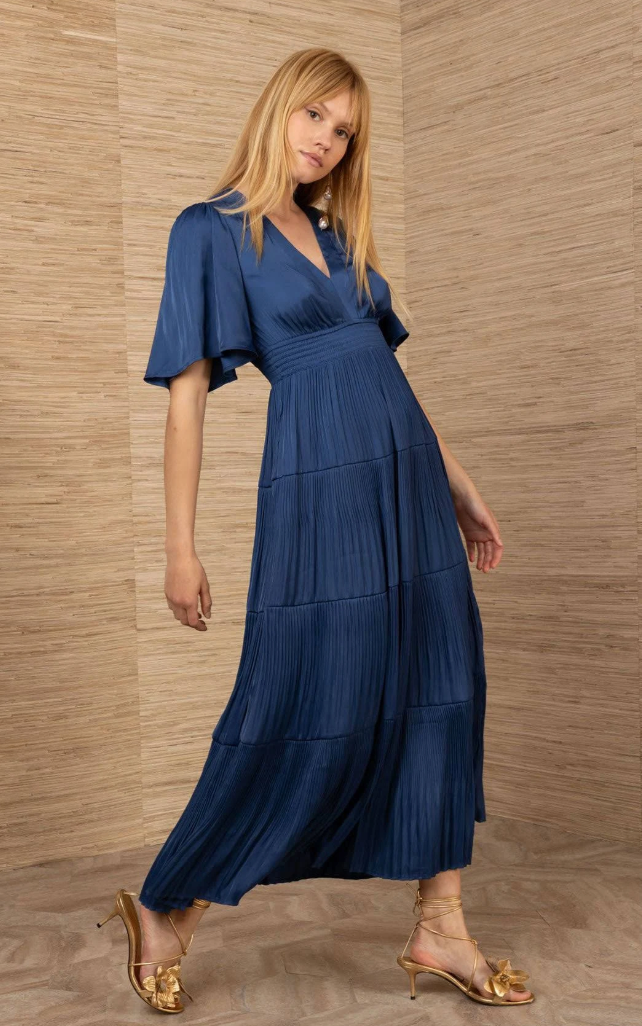 Angie Solid Dress Long