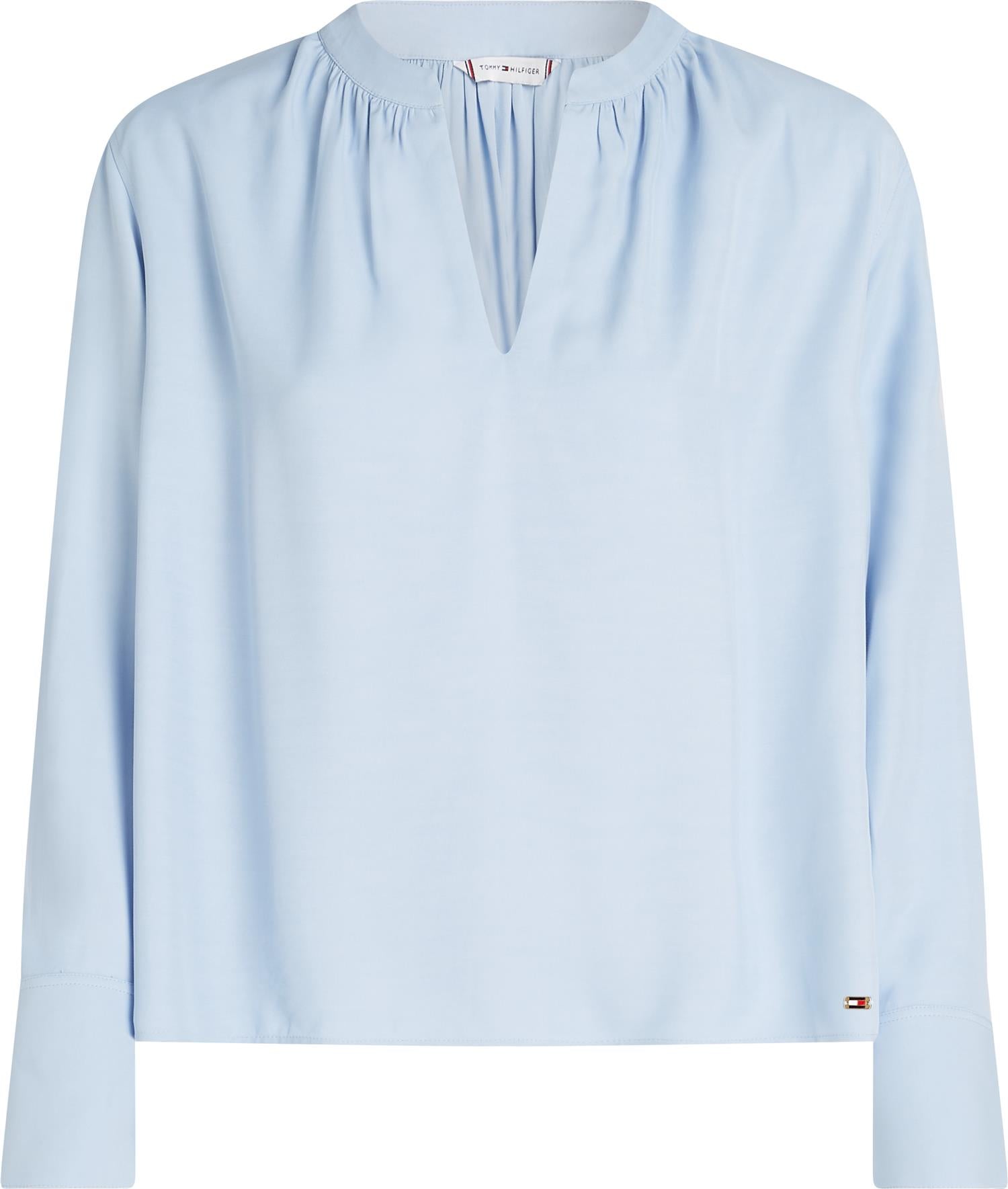 SOFT VISCOSE V-NECK LS BLOUSE
