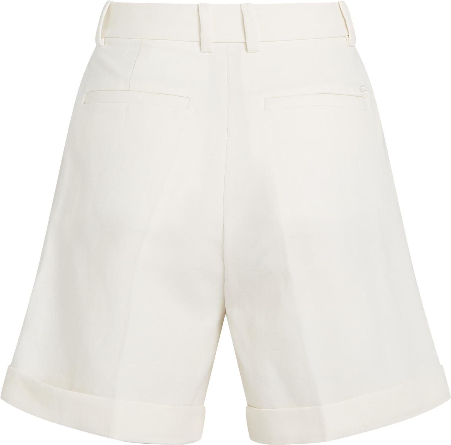 LINEN MIX PLEATED SHORT