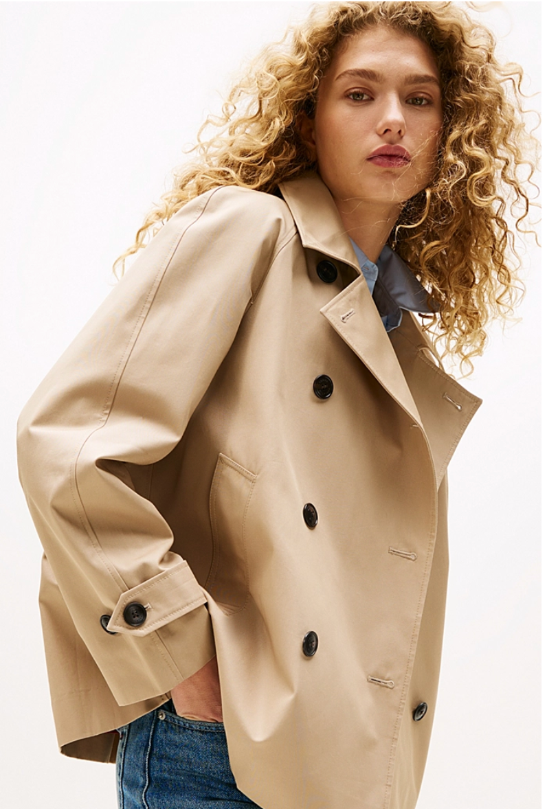 COTTON REG SHORT TRENCH COAT
