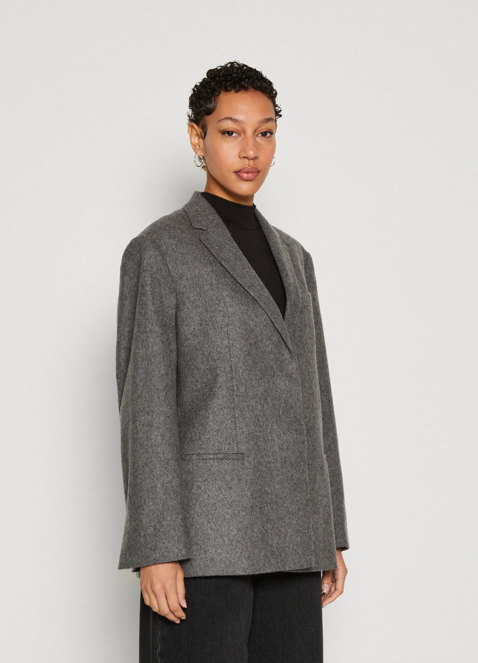 Flannel Wool Tailored Blazer