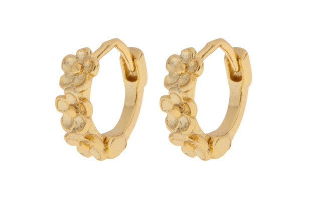 Lupine - Flower Huggie Earrings