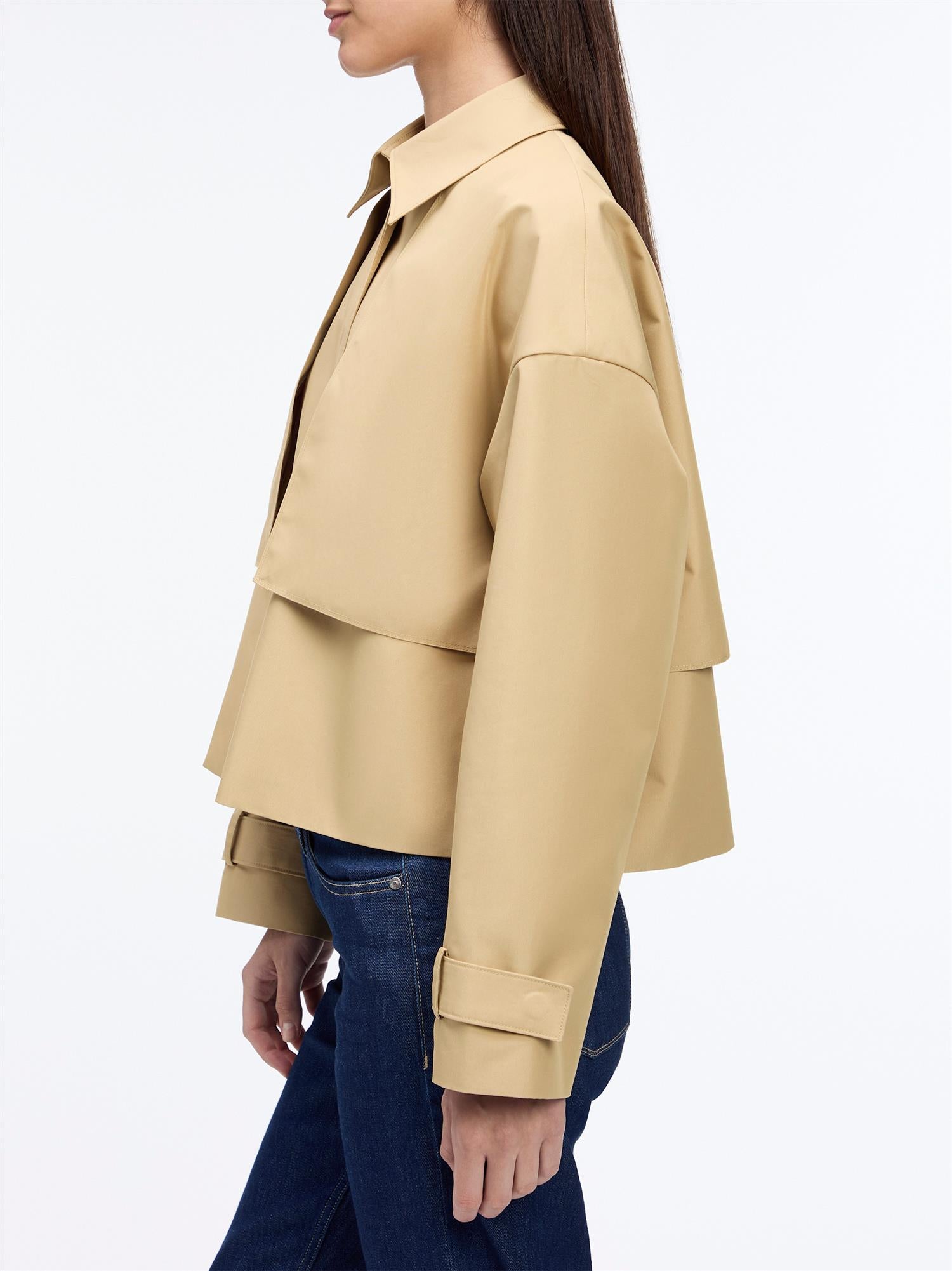 COTTON TWILL TRENCH JACKET
