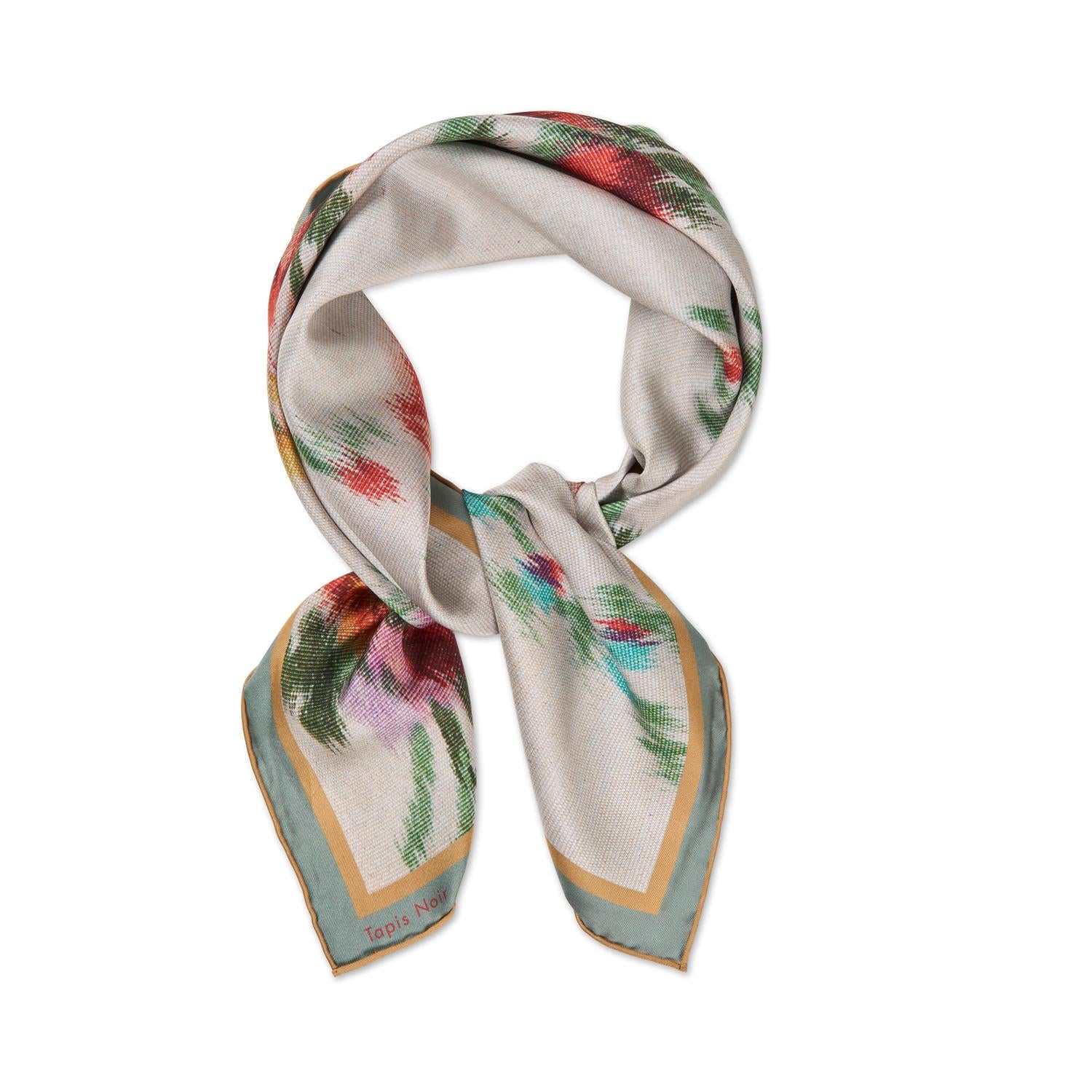 Small Classical White Flower Scarf