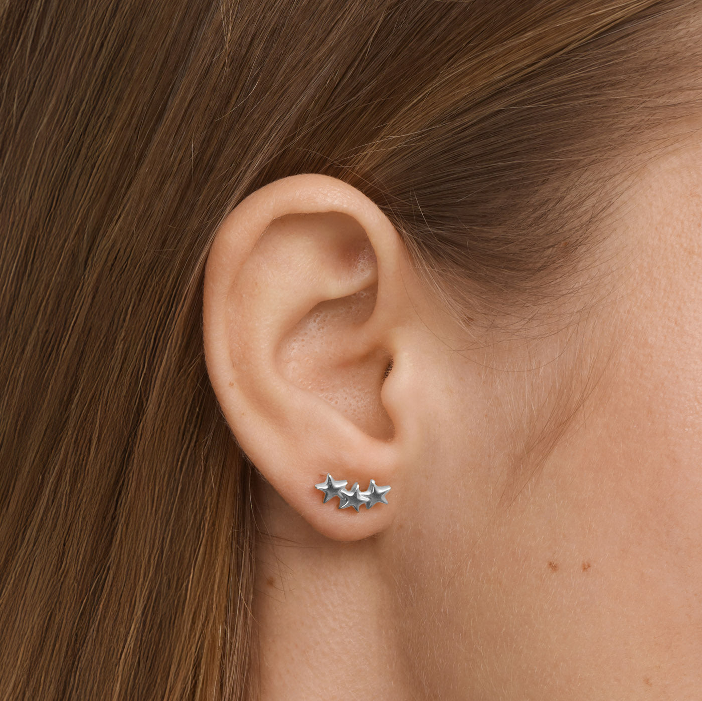 Skylar - Star Climber Earrings Mini Silver