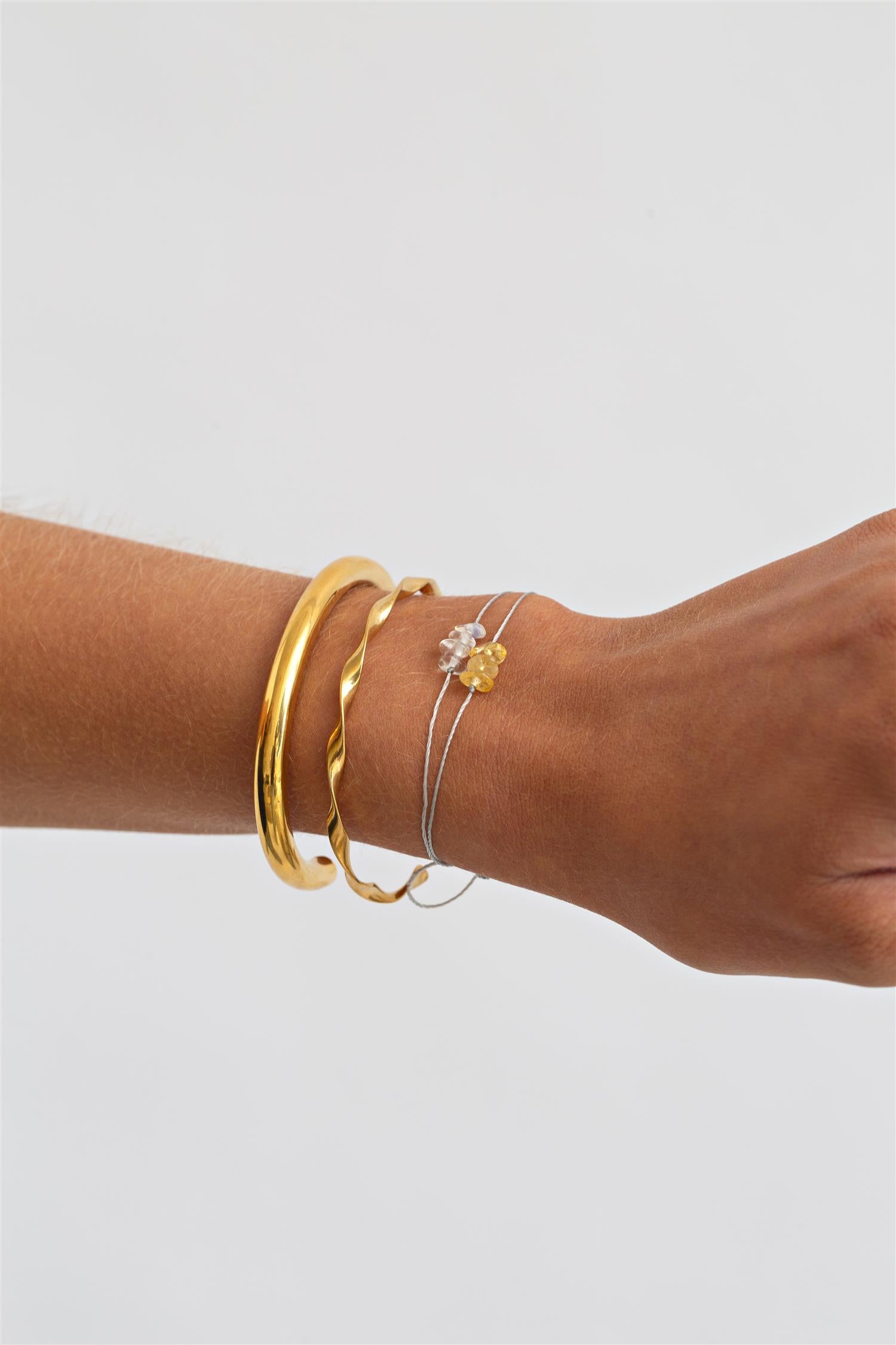 Juniper - Wavy Twisted Bangle Bracelet