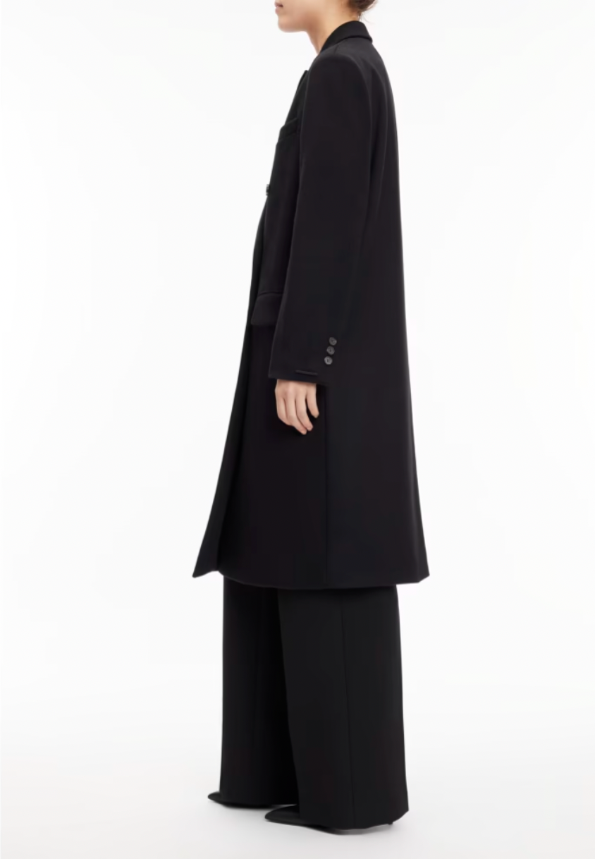 Melton Wool Double Breasted Coat