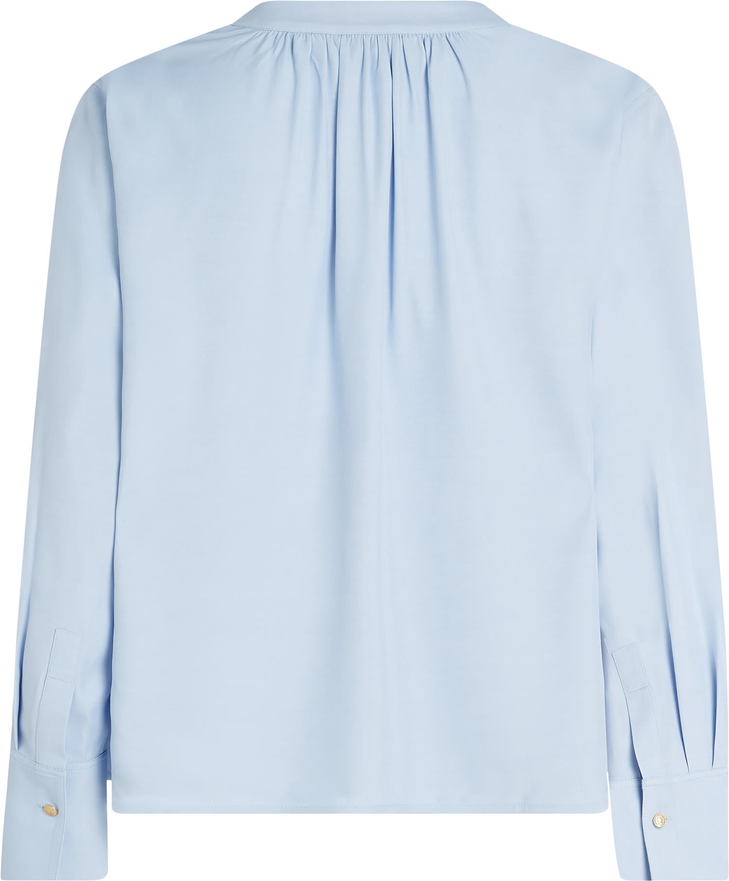 SOFT VISCOSE V-NECK LS BLOUSE