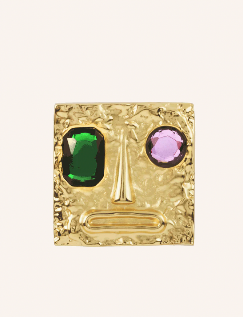 The Fool Brooch Gilded