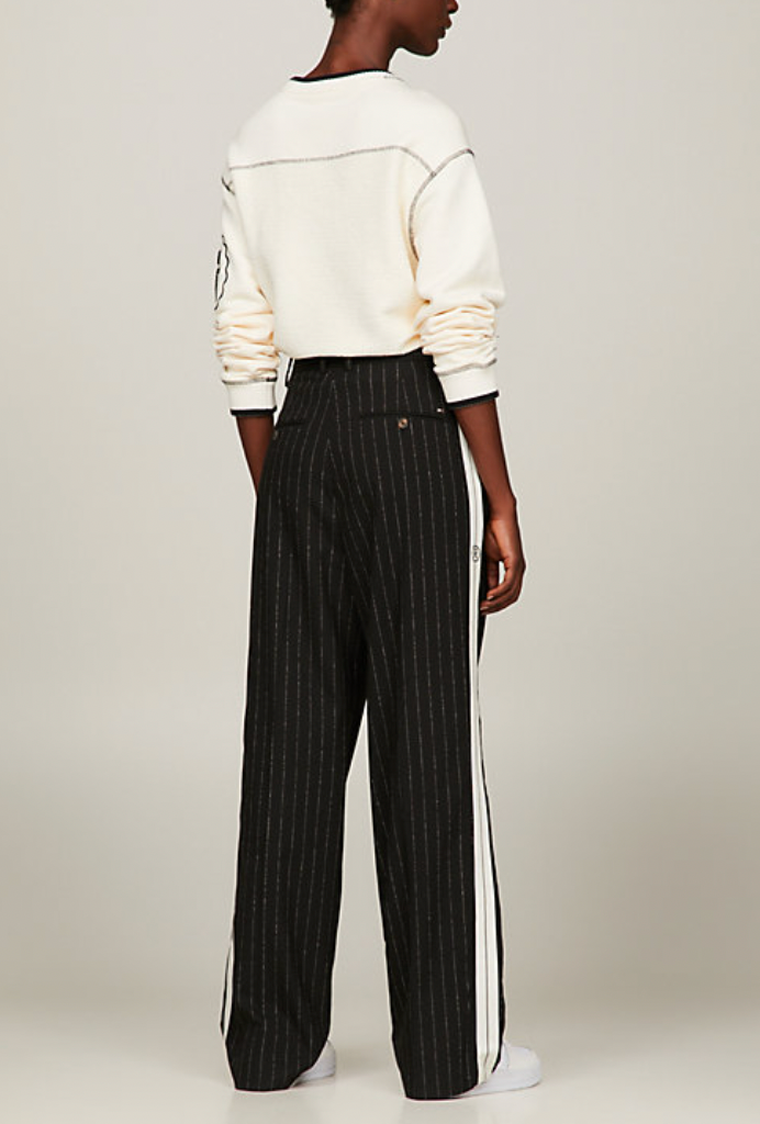 Relaxed Straight Pinstripe Pant