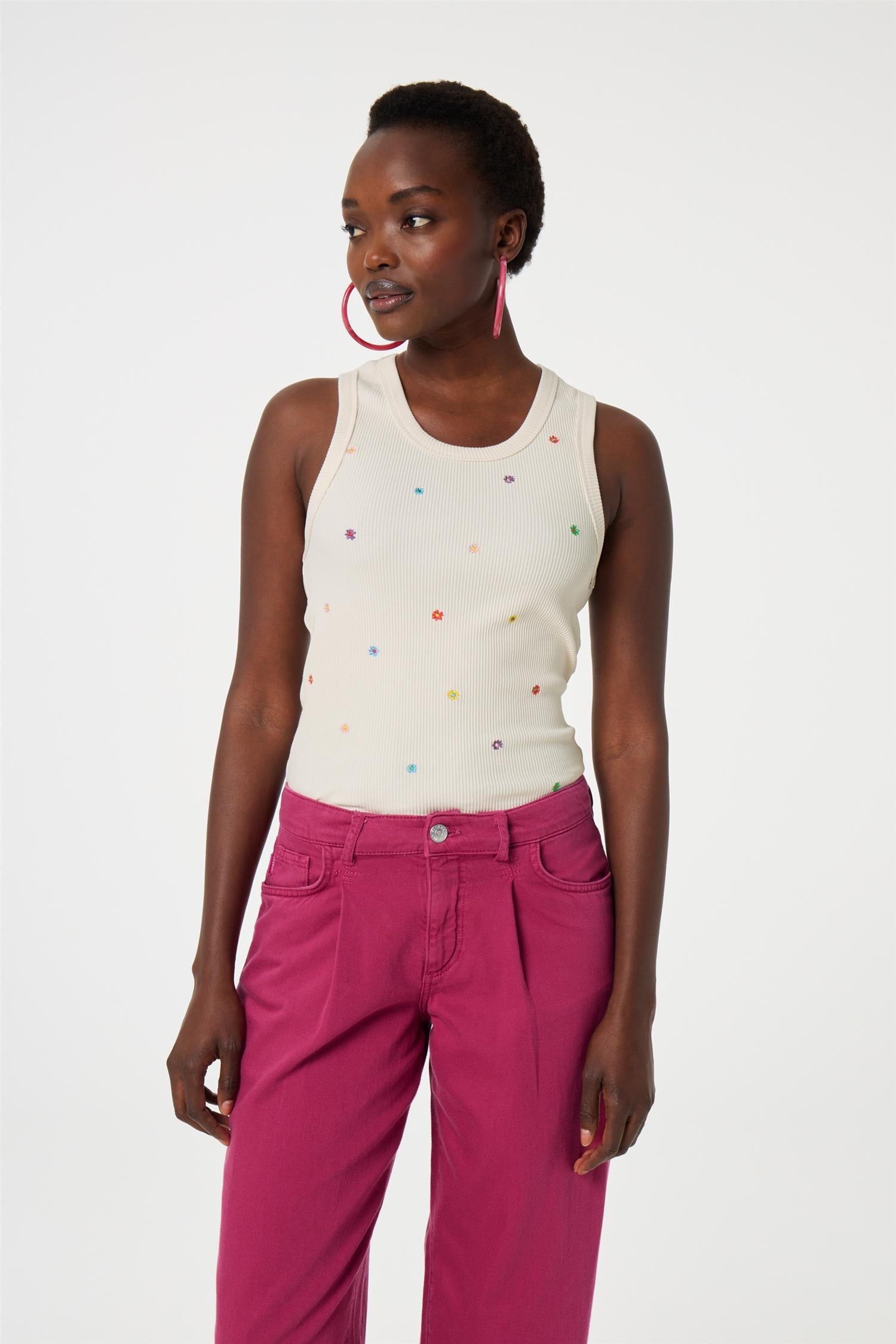 Tanja Jersey Embroidery Tank