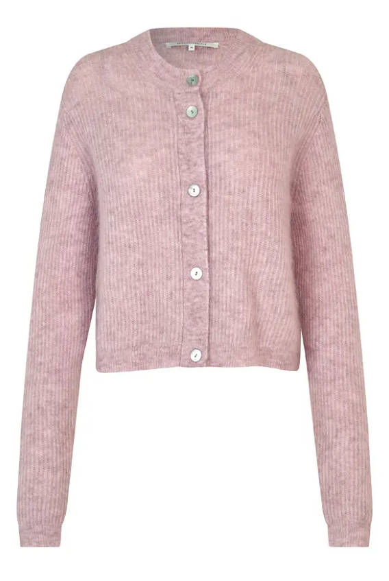 Andrea knit rib LS cardigan