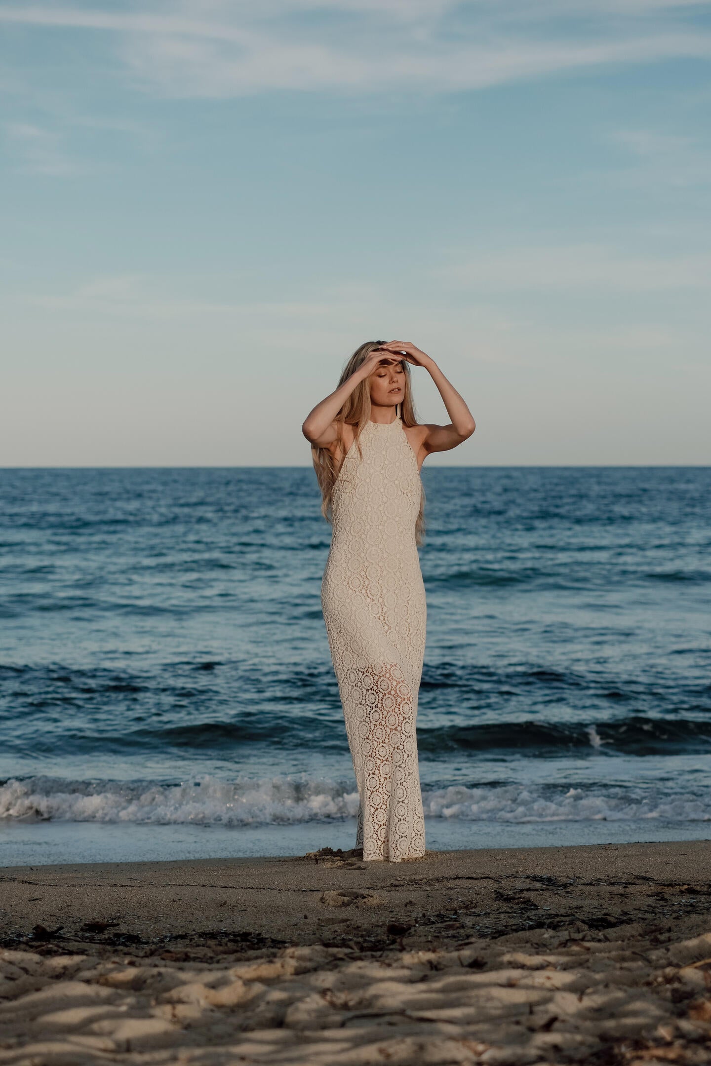 Frida Halter-neck Crochet Dress