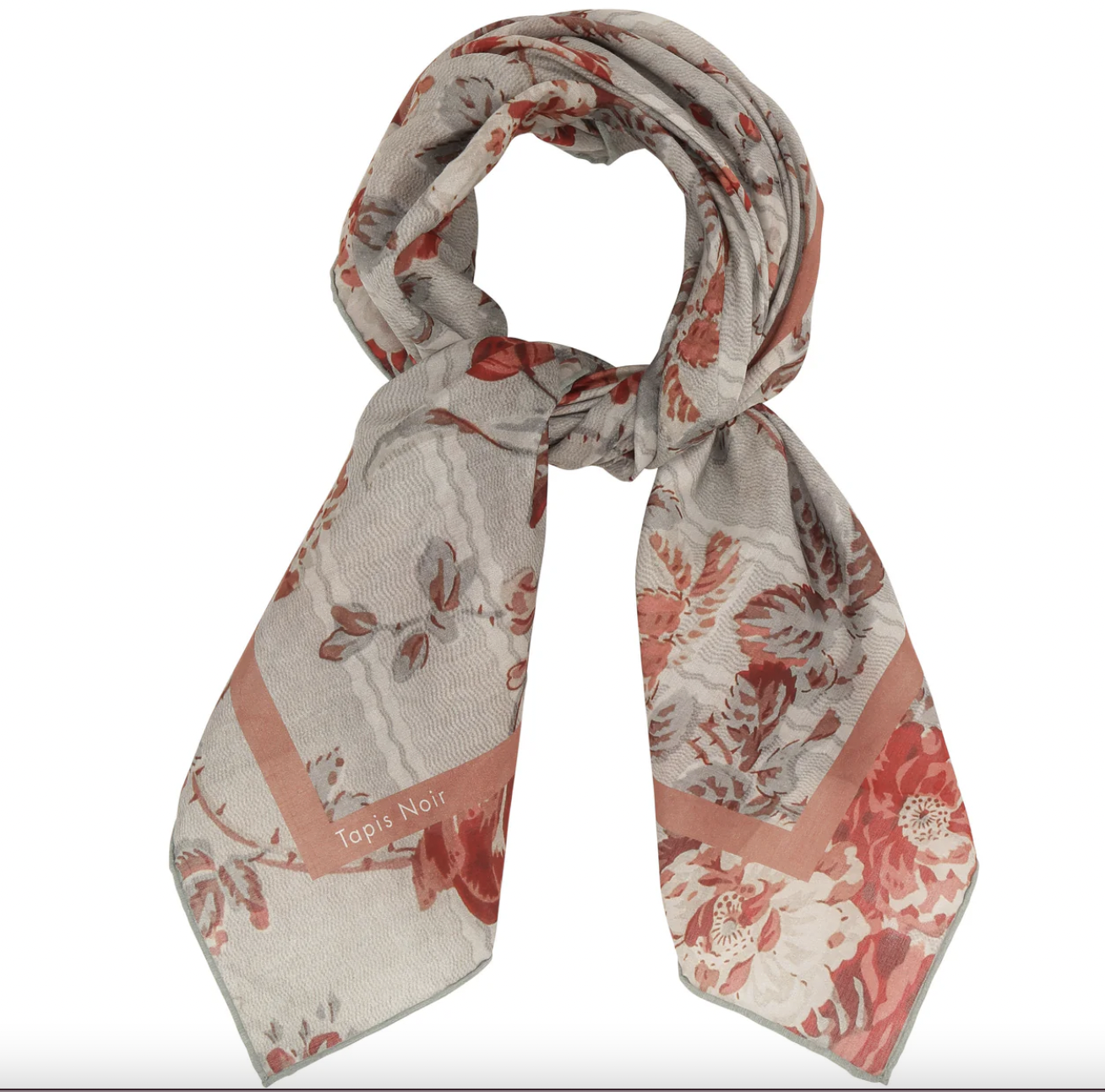 Light Grey Bloom Scarf