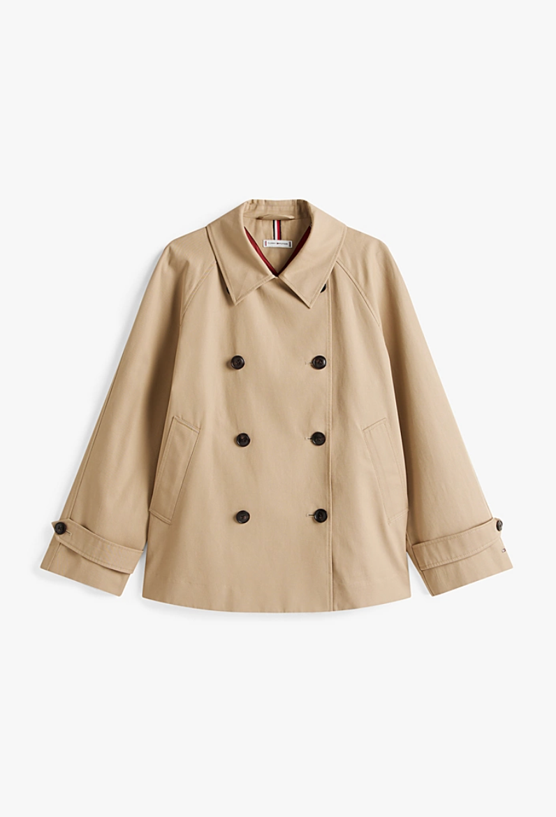COTTON REG SHORT TRENCH COAT