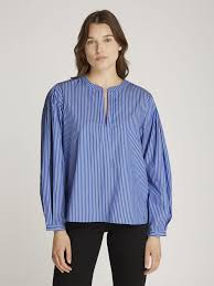 Poplin V-Neck LS Blouse