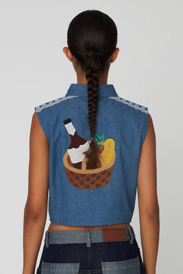 Out Of Office Embroidered Top