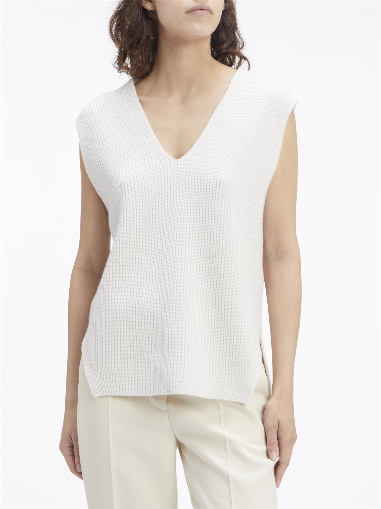 Recycled Woll Rib Sweater Vest