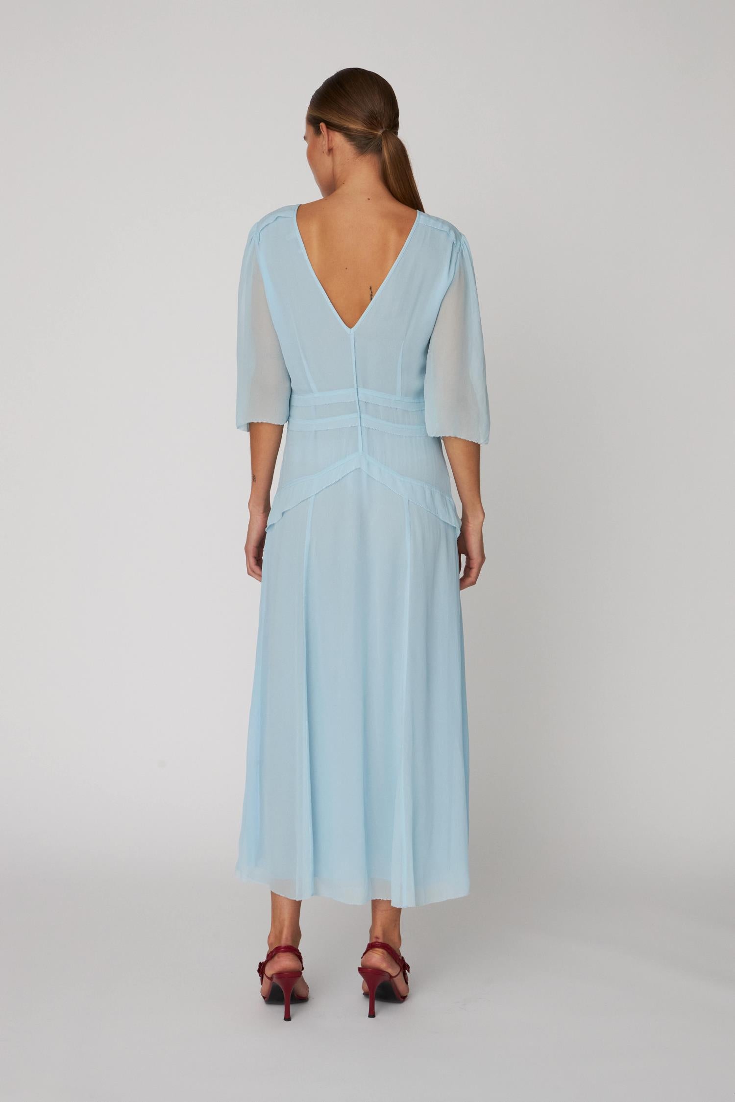 Delicate Crepe Chiffon Dress