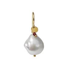 Baroque Pearl Earring White Gemstone