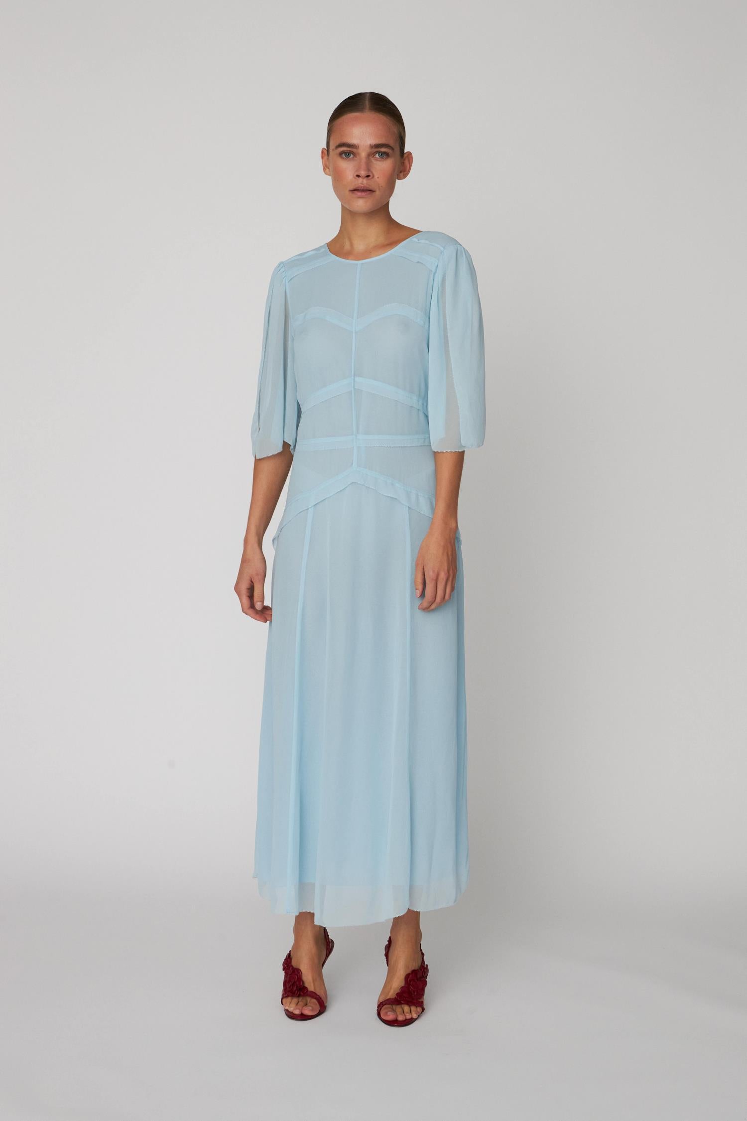 Delicate Crepe Chiffon Dress