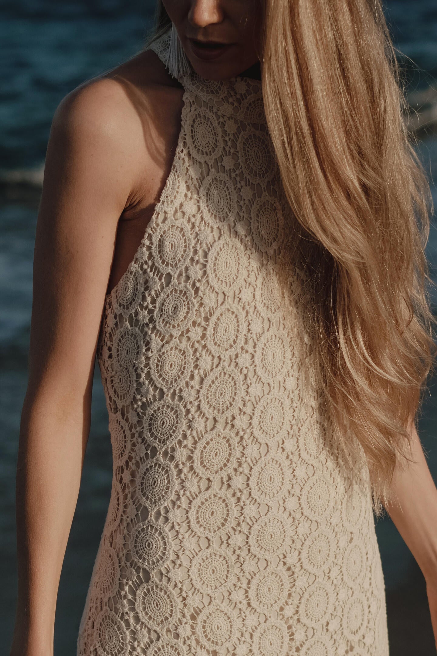 Frida Halter-neck Crochet Dress