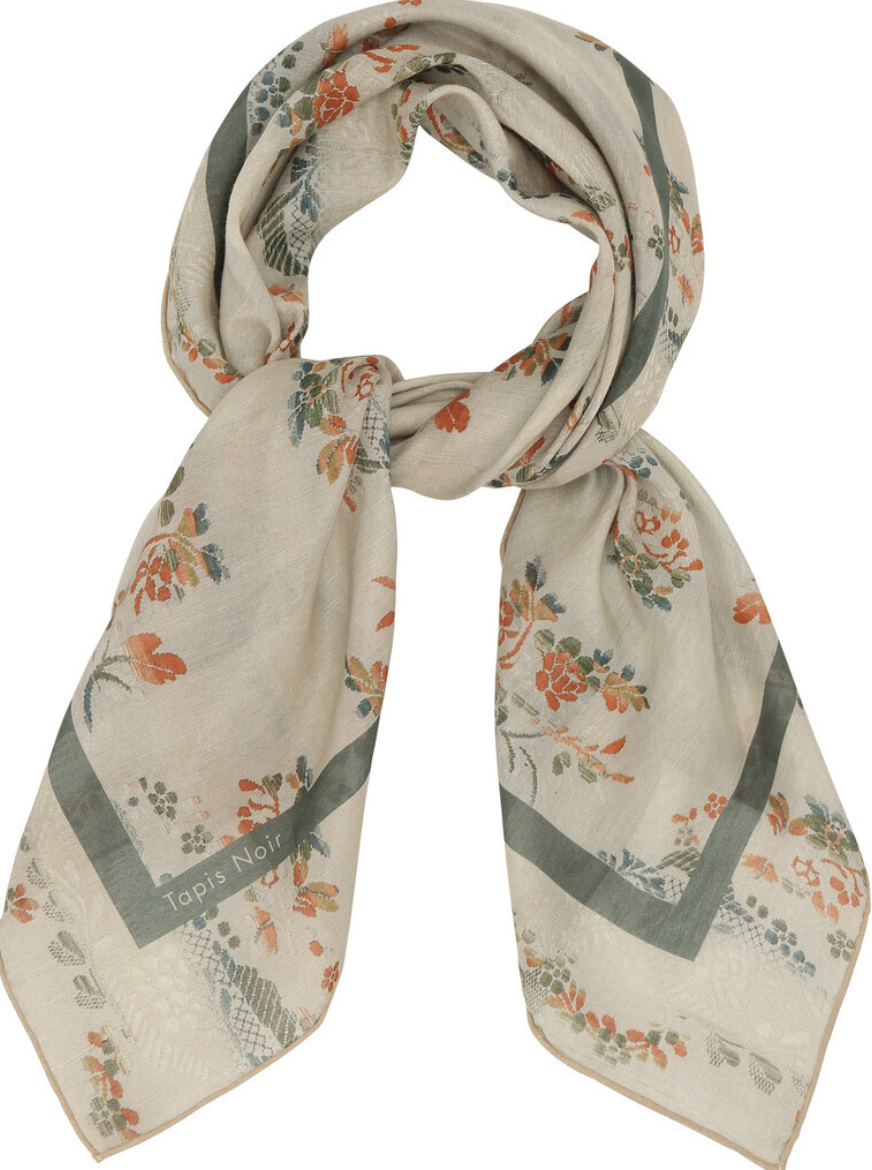 Light Brocade Stripe Scarf