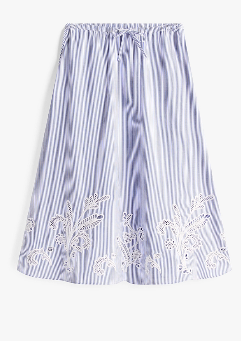 Broderie Anglaise Long Skirt