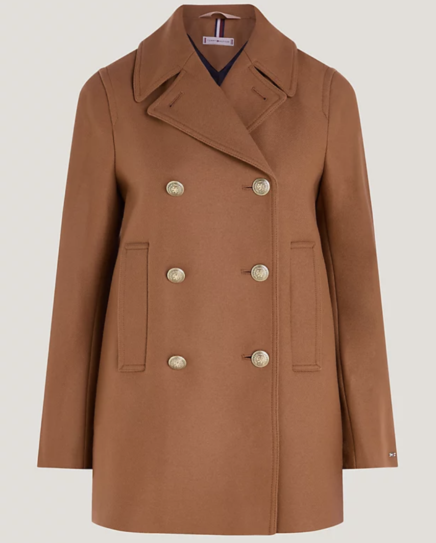 Wool Blend Prep Classic Peacoat