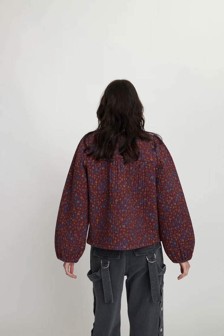 Quilted flowerprinted jacket