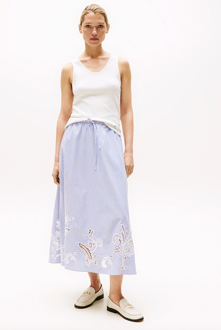 Broderie Anglaise Long Skirt