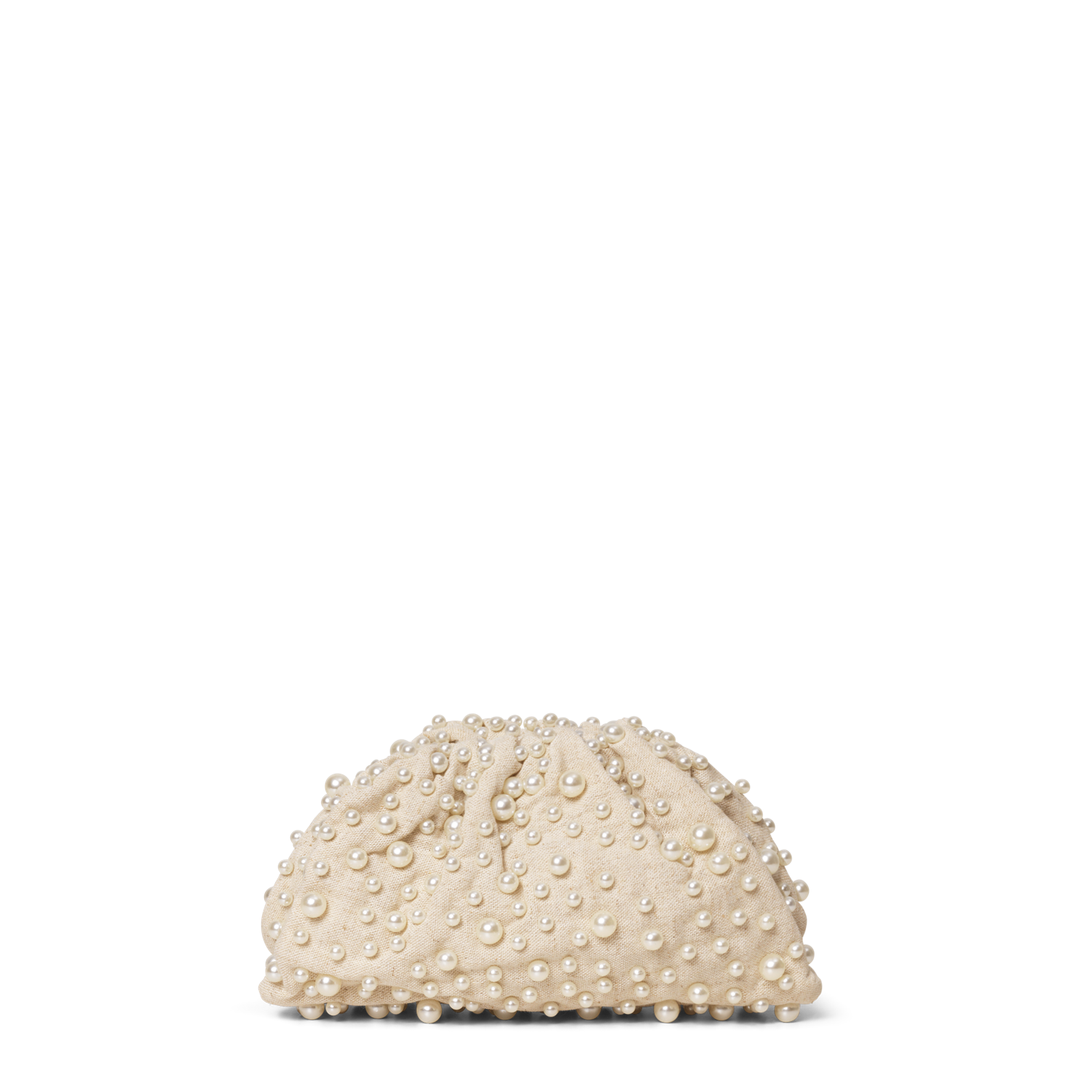 Pearl Linen Clutch