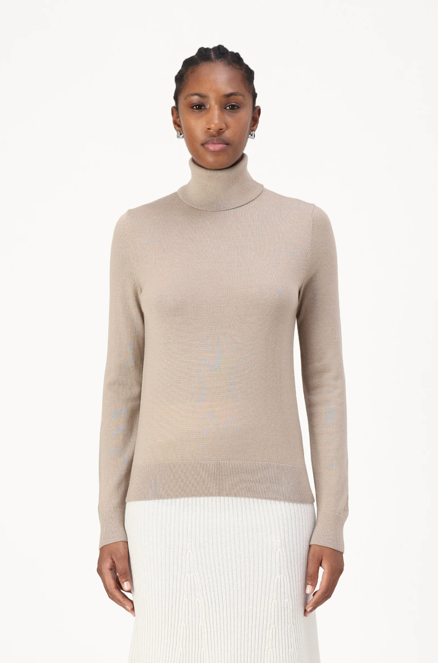 MERINO WOOL ROLL-NECK SWEATER