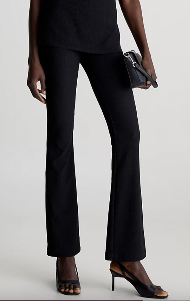 Crinkled Jersey Flared Pant