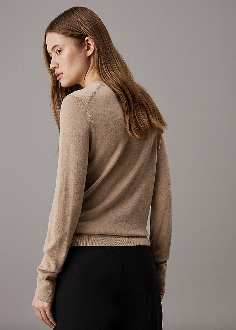 Merino Wool C-Neck Sweater