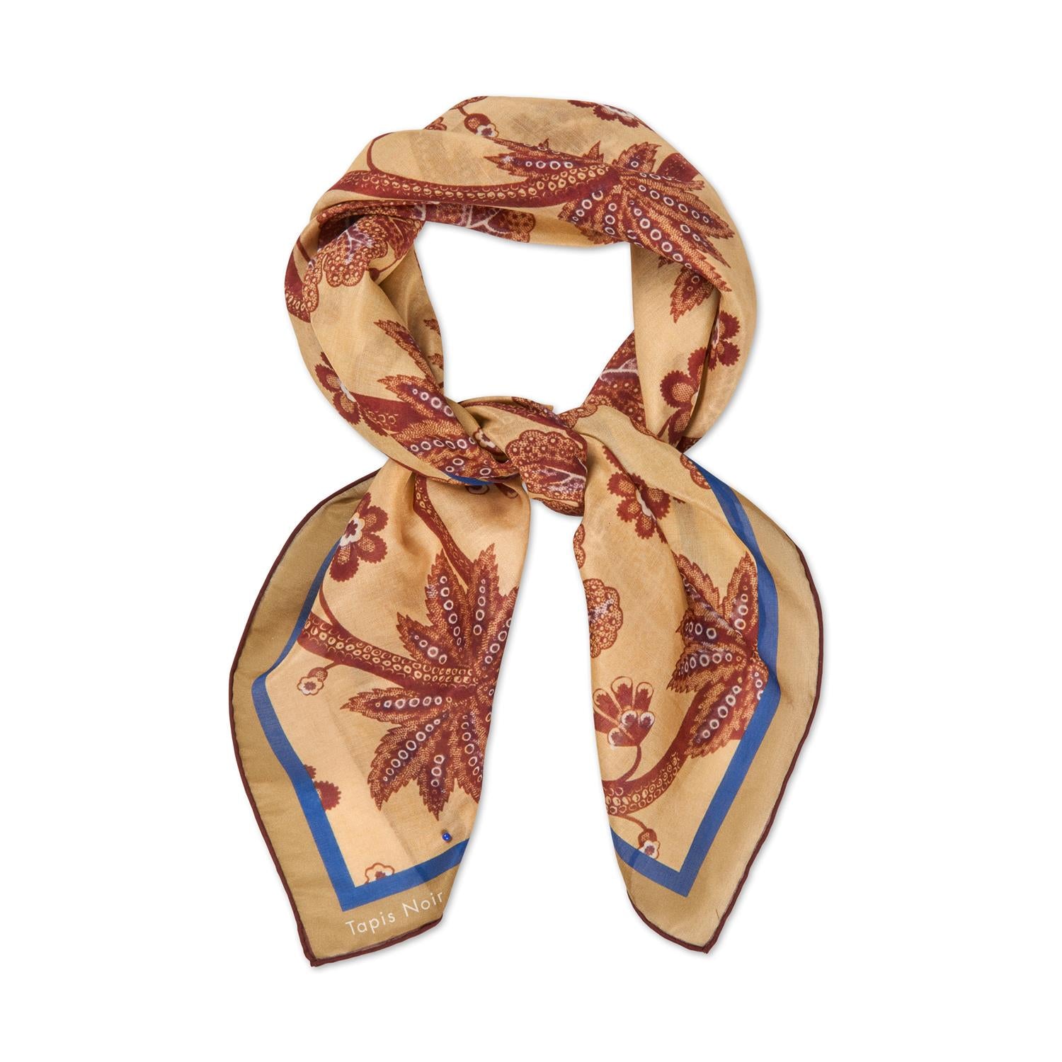 Light Brown Flower Scarf